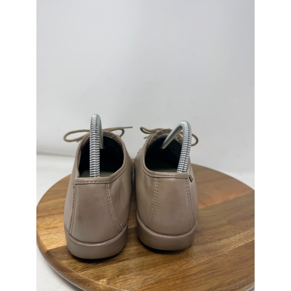SAS Siesta Women‎ 11 S Taupe Leather Lace Up Moc Toe Comfort Loafers Made in USA - Picture 5 of 8